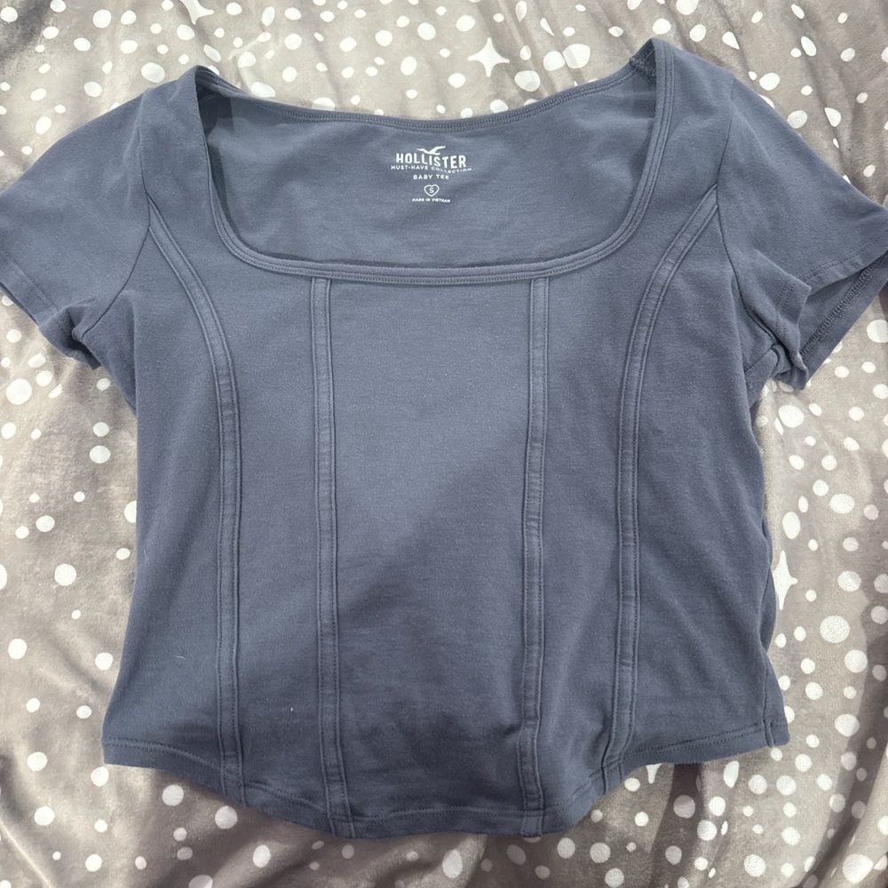 Hollister Blue Fitted Short Sleeve Tee